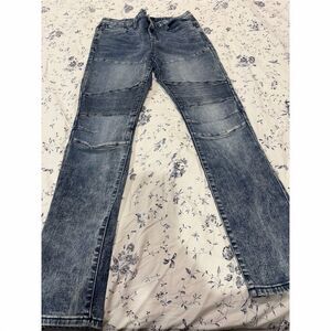 No Boundaries Men's Skinny Moto Jeans Blue Size 30x32 Denim 5-Pocket